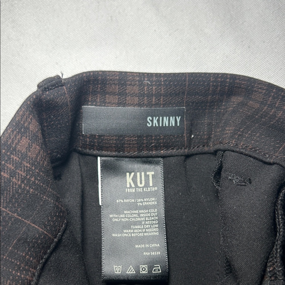 Kut from the Kloth Brown and Black Plaid Pants - Picture 2 of 4